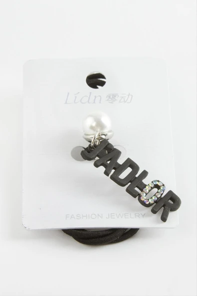 Sallantılı İnci Lastikli Toka - 2