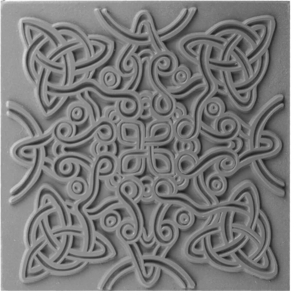 Supertrend Texture Plate Silikon Polimer Kil Desen ve Doku Kalıbı 9x9 cm. CELTIC KNOT ürün görseli 1