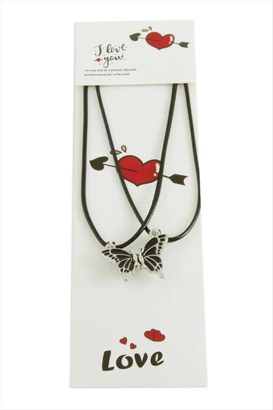 Kelebek Arkadaşlık Kolyesi (Çift Kolye) - Resim 2