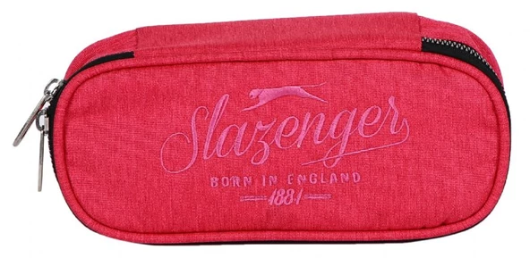 Slazenger Pembe Nakış İşlemeli İki Bölmeli Kalemlık - 21149