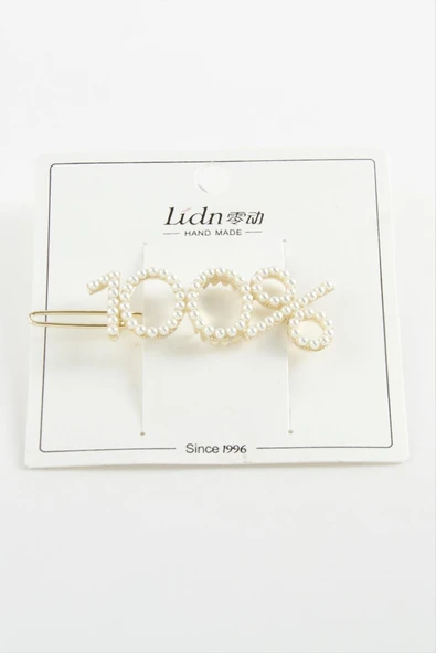 100% Yazılı İnci Pens Toka - 3