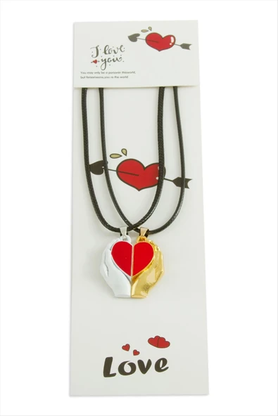 Kalp Arkadaşlık Kolyesi (Çift Kolye) - Resim 3