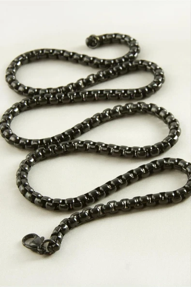 Kare Zincir Çelik Kolye 45 cm ürün görseli