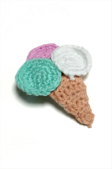 El Yapımı Dondurma İşlemeli Örgülü Çıtçıtlı Toka - Resim 2