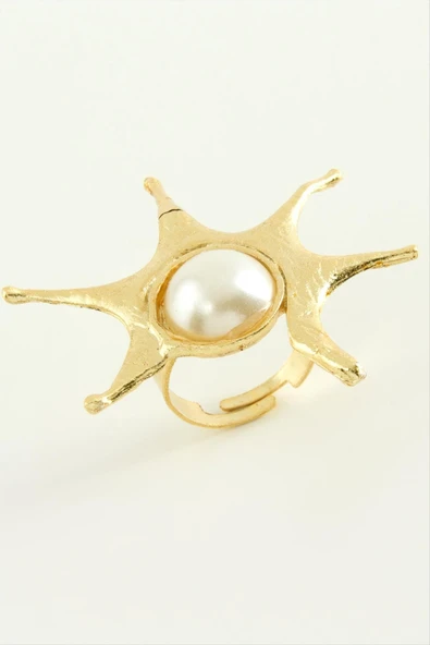 Güneş İnci Metal Yüzük - Resim 3