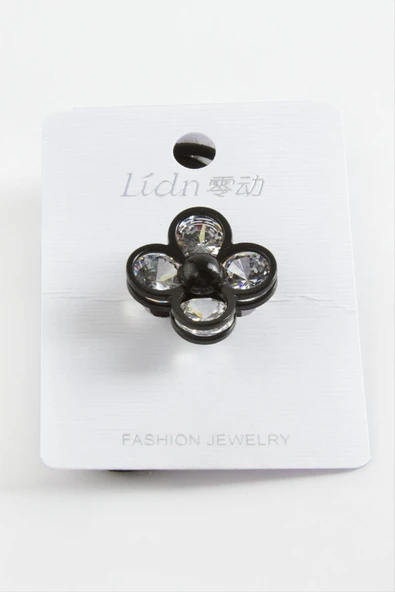 Çiçek Taşlı Lastikli Toka - Resim 2