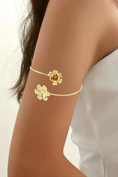 Gül Figürlü Üst Kol Pazu Bilekliği - Resim 3