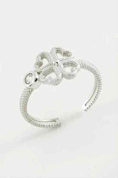 Yonca Metal Yüzük - Resim 2