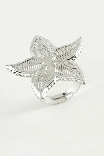 Çiçek Metal Yüzük - Resim 3