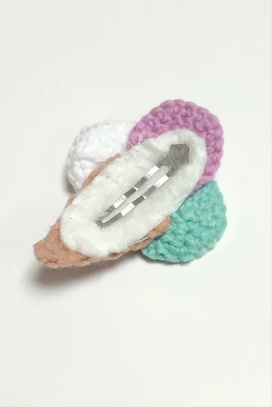 El Yapımı Dondurma İşlemeli Örgülü Çıtçıtlı Toka ürün görseli