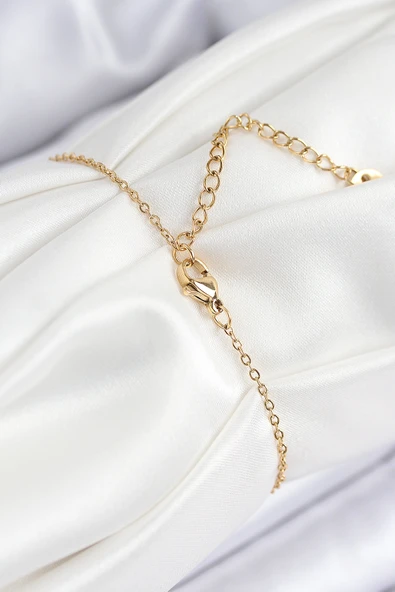 316L Çelik Nazar Boncuğu Model Gold Renk Kadın Bileklik - TJ-BB7841 - Resim 2