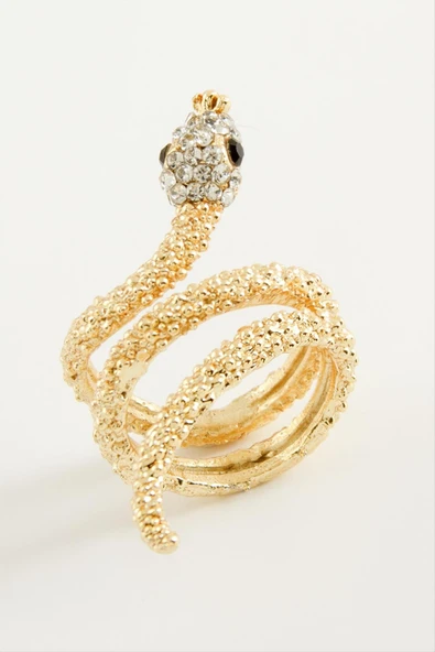 Yılan Taşlı Metal Yüzük ürün görseli