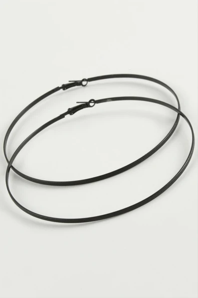 Noktalı Metal Halka Küpe 8-9-10 cm - Resim 4