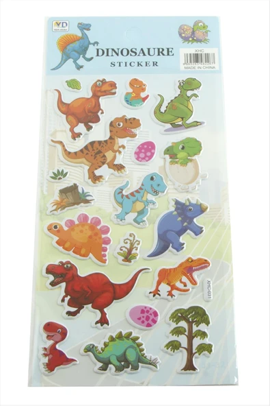 Dinazor Kabartmalı Sticker - Resim 2