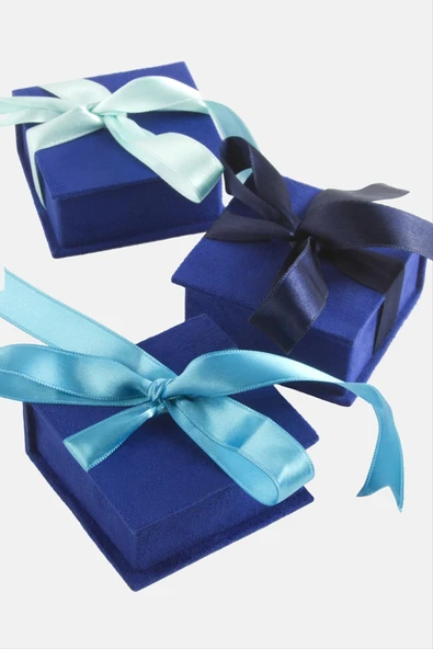 Süet Lüx Set Kolye Kutusu - Resim 3