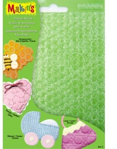Makin's Clay Texture Sheets Polimer Kil Doku Kalıbı 4'lü Set C ürün görseli 1