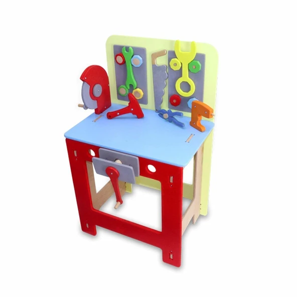 1014 Ahşap Tamirci Tezgahı - Lulubere Oyuncak ürün görseli 1