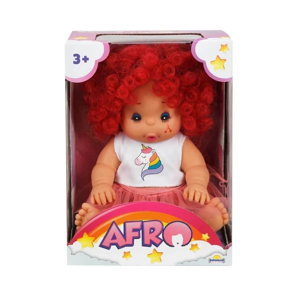 20040 Afro Kıvırcık Saçlı Bebek 23 cm - Stokta Olan Renk Gönderilir - Resim 4