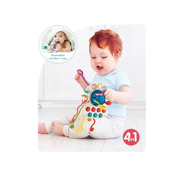 BIB68859-Vardem Duyusal Montessori Oyuncaklar Toplu-Çekme İpli