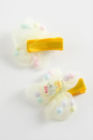 Ayıcık Çiçek Pens Toka 2 Adet - 2