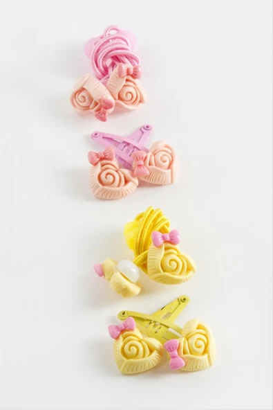 Gül Pens Lastikli Toka 4 Adet - Resim 3