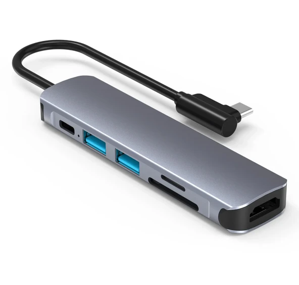 Airsky Hc74Cl 6 İn 1 Hdmı Çevirici L Tipi ürün görseli