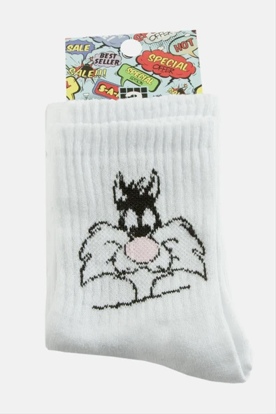 Kedi Kolej Çorap 8*28 - Resim 2