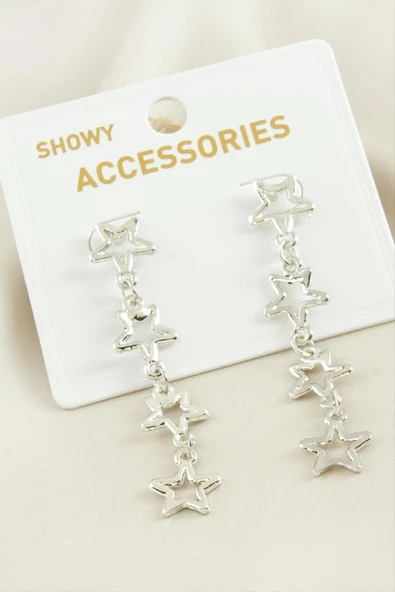 Yıldız Trend Metal Küpe - Resim 2