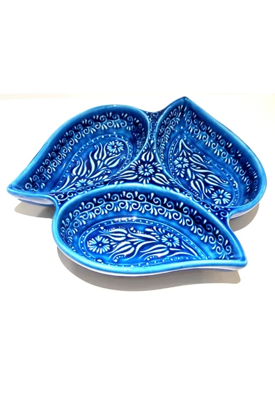 Monalisa Home Renkli Lüks Figürlü Gösterişli Kültürel El Yapımı Çerezlik Tabak