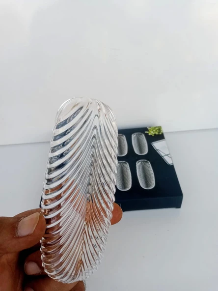 6 lı Mini kayık tabak "Cam değil Mika" - Resim 7