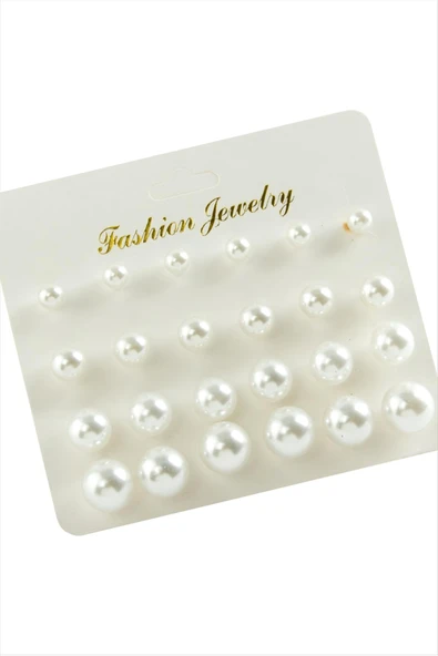 Kartlı İnci Küpe 24 Adet - Resim 2