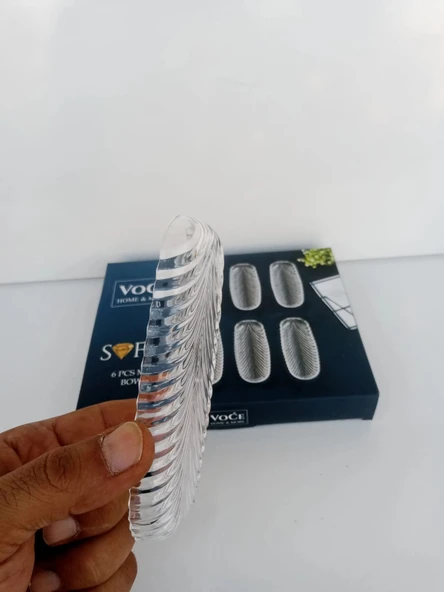 6 lı Mini kayık tabak "Cam değil Mika" ürün görseli