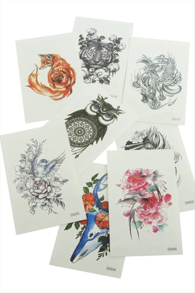 Karışık Tattoo Dövme Sticker - Resim 3