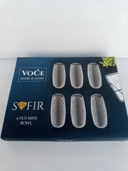 6 lı Mini kayık tabak "Cam değil Mika" - Resim 9