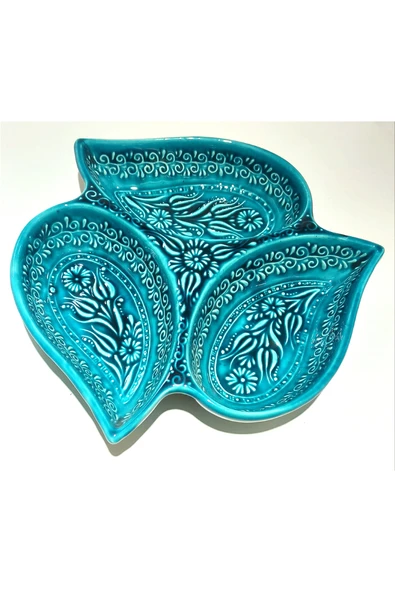 Monalisa Home Renkli Lüks Figürlü Gösterişli Kültürel El Yapımı Çerezlik Tabak