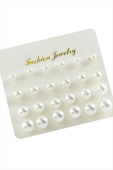 Kartlı İnci Küpe 24 Adet ürün görseli 1