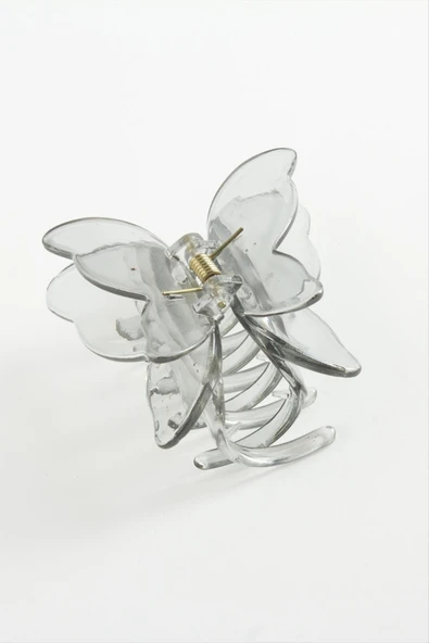 Çift Kanatlı Şeffaf Kelebek Renkli Mandal Toka 8 cm - 2