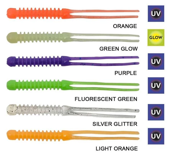 Kendo Killer Worm Lrf Silikonu 5,5cm 12 Adet  Orange - Resim 2