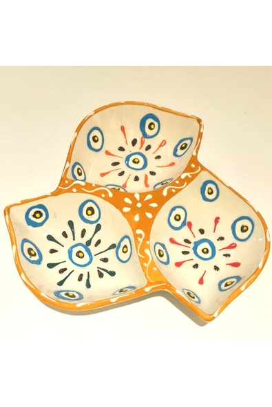 Monalisa Home Renkli Lüks Figürlü Gösterişli Kültürel El Yapımı Çerezlik Tabak ürün görseli 1