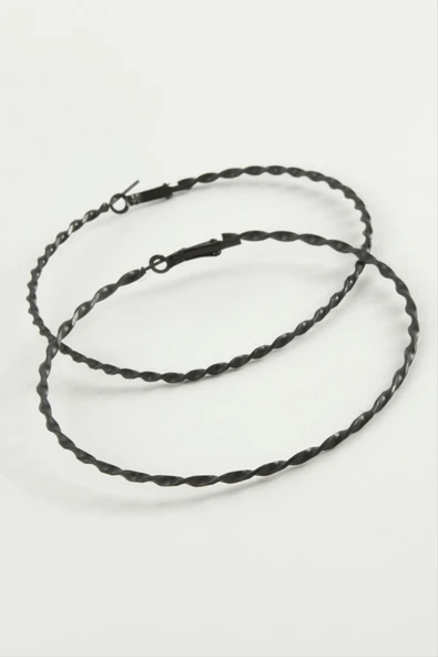 Burgulu Metal Halka Küpe 8-9-10 cm ürün görseli