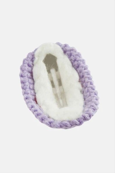 El Yapımı Papatya İşlemeli Örgülü Çıtçıtlı Toka - Resim 2