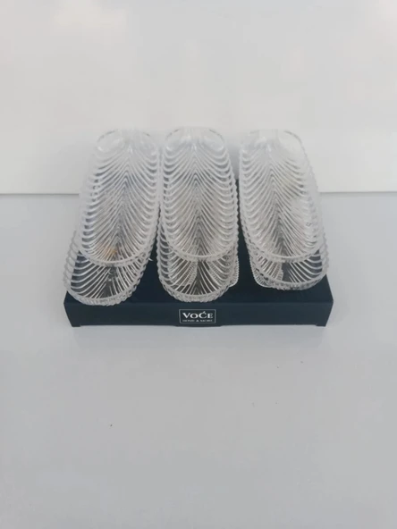 6 lı Mini kayık tabak "Cam değil Mika" - Resim 5