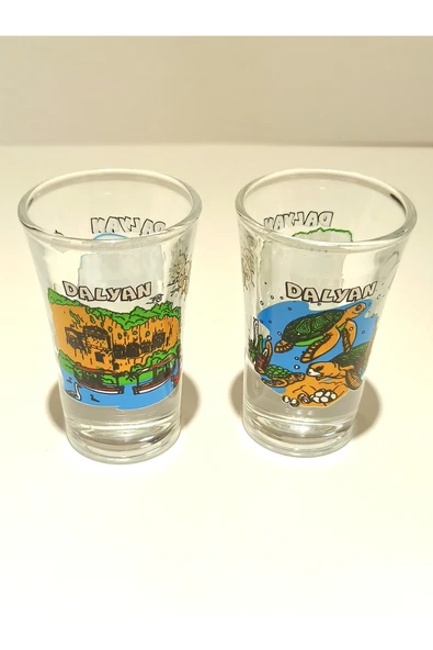 Monalisa Home Renkli Lüks  Figürlü Gösterişli Kültürel İkili Shot Bardağı ürün görseli 1