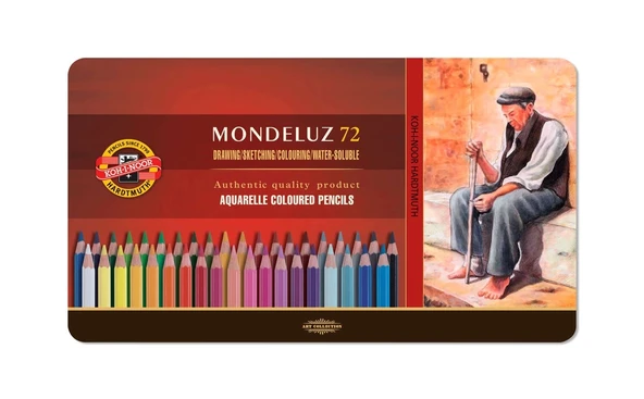 Supertrend Mondeluz Aquarell Boya Kalemi Seti 72 Renk Metal Kutu