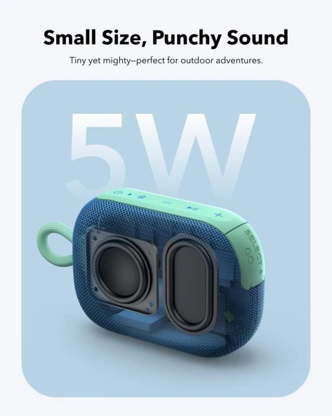 Anker Soundcore Select 4 Go Kablosuz Bluetooth Hoparlör - Mavi - 3