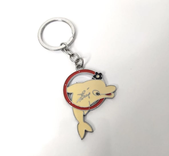 Sevimli Yunus Balık Metal Anahtarlık Çanta Süsü 10265 Hdmarketim - Resim 2