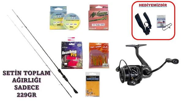 Ryuji Voltage 190 cm 0.5–5 gr & Ryuji Voltage 1000 5+1 LRF Seti ürün görseli