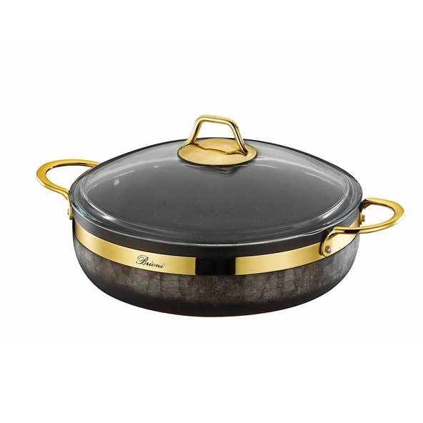 Royal Stone 9 Parça Kum Taşı&Altın Taş Granit Tencere Seti - Resim 6