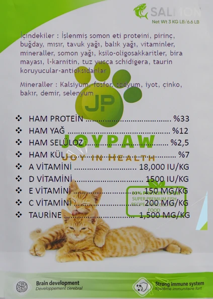 Kısırlaştırılmış Süper Premium Somonlu Kedi Maması 15 Kg - Resim 3