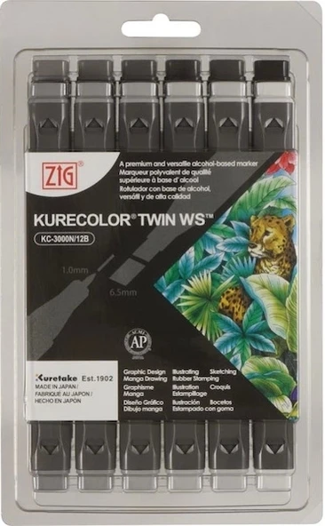 Supertrend Kurecolor Twin S Marker Kalem Seti 12 Renk COOL GRAY COLORS ürün görseli 1